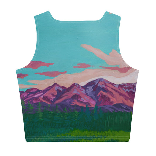 Blushing Sun Capped Peaks Crop Top