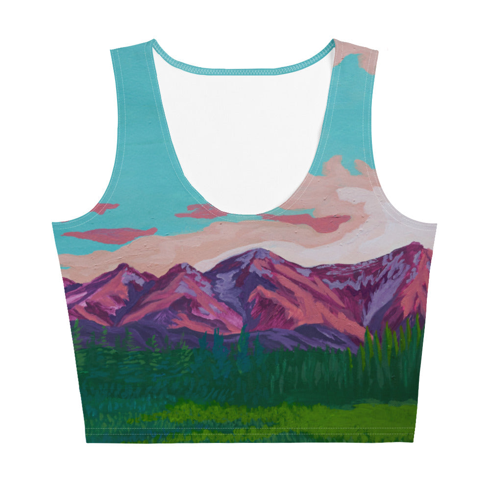 Blushing Sun Capped Peaks Crop Top