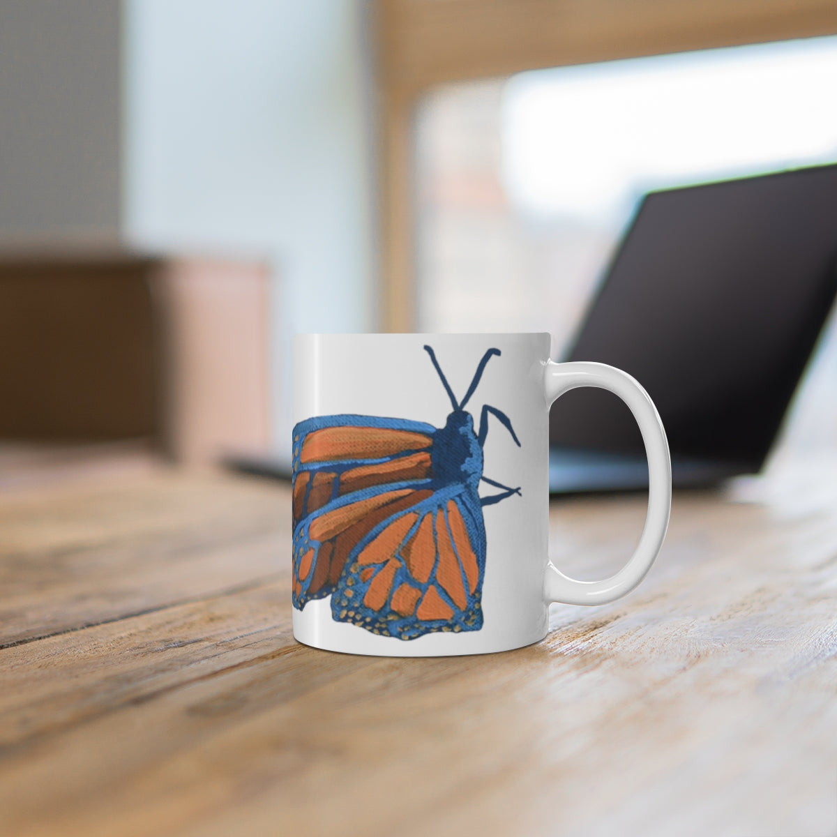 Monarchs Resting Painted Coffee Mug