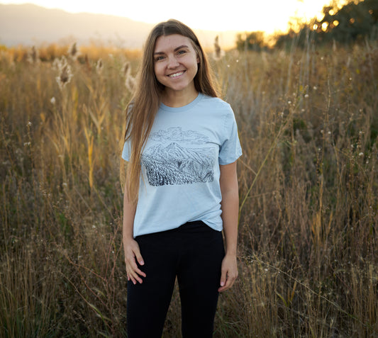 Billowing Mountains Illustration T-Shirt (Unisex)