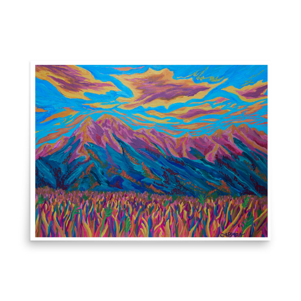 Fall Mountain Glow Fine Art Giclee Print