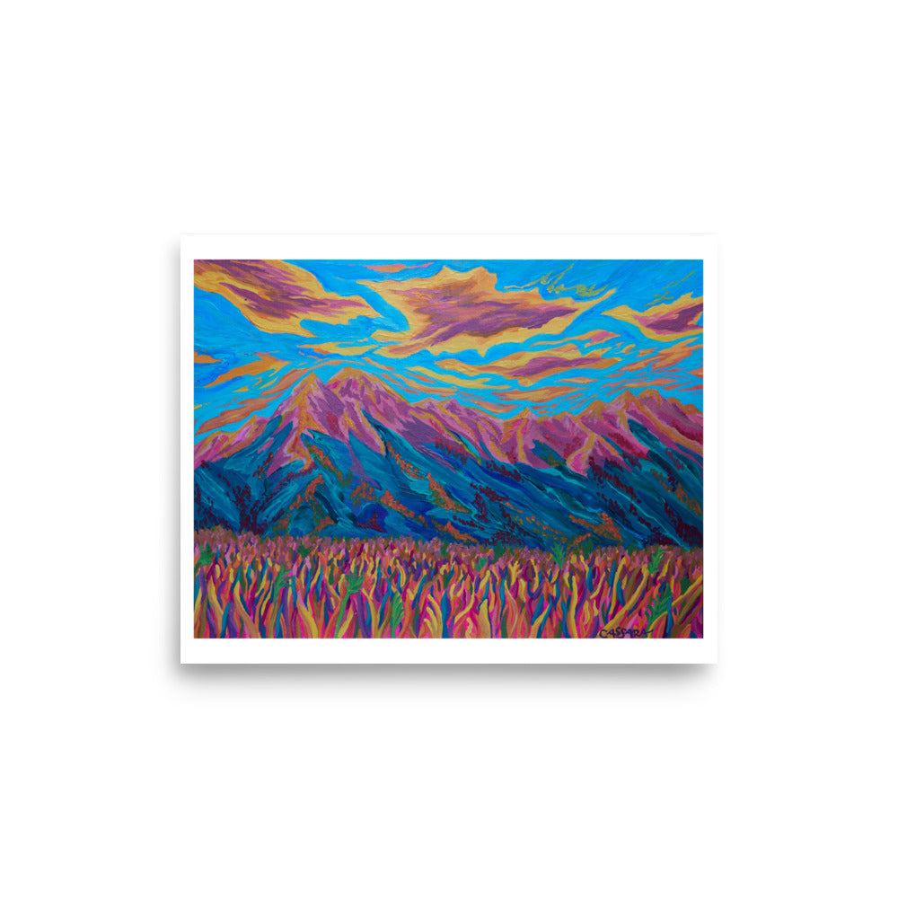 Fall Mountain Glow Fine Art Giclee Print