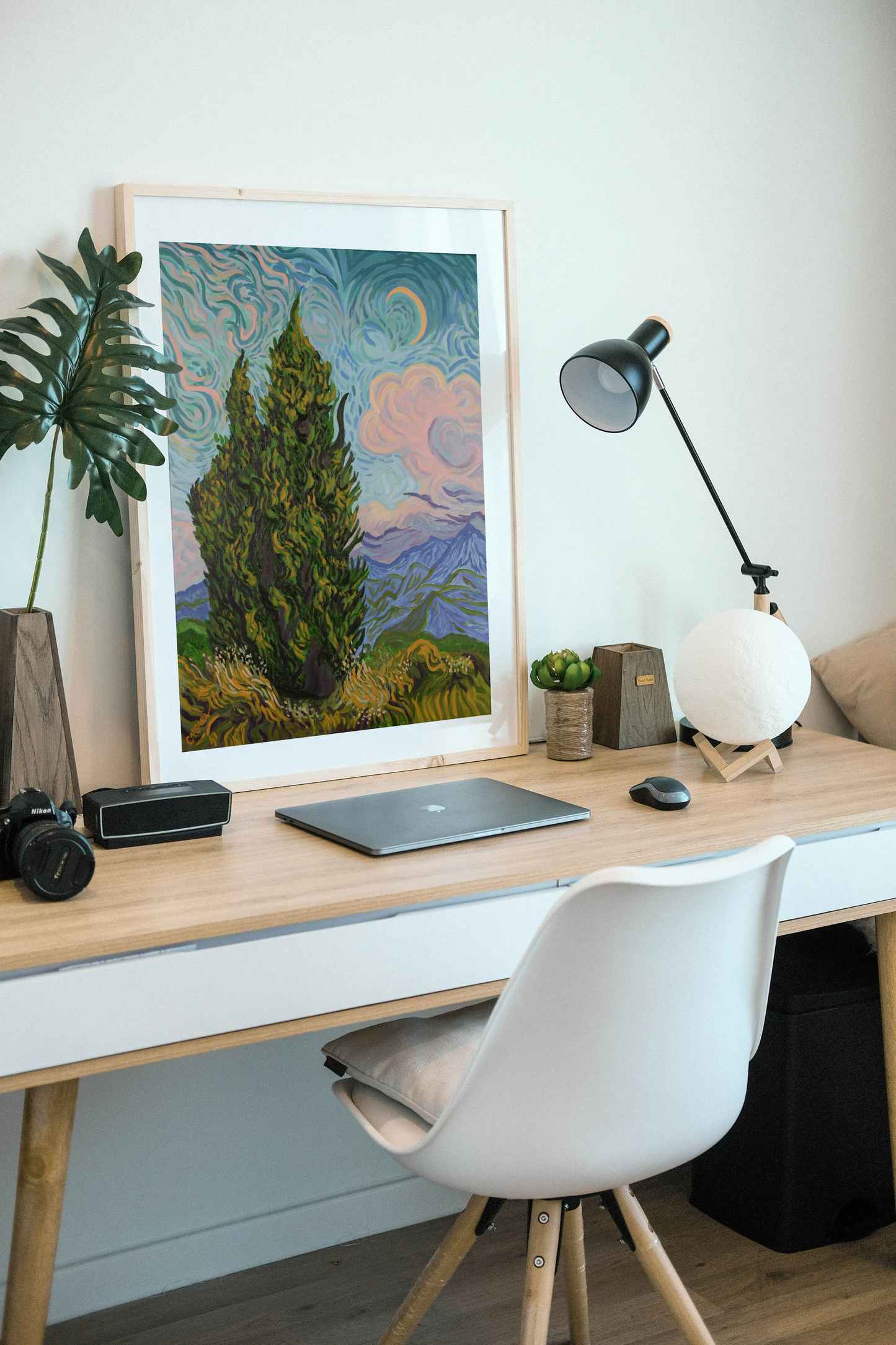 Cassara's Cypresses Fine Art Giclee Print