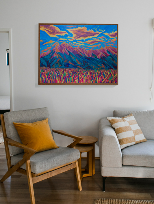 Fall Mountain Glow Fine Art Giclee Print