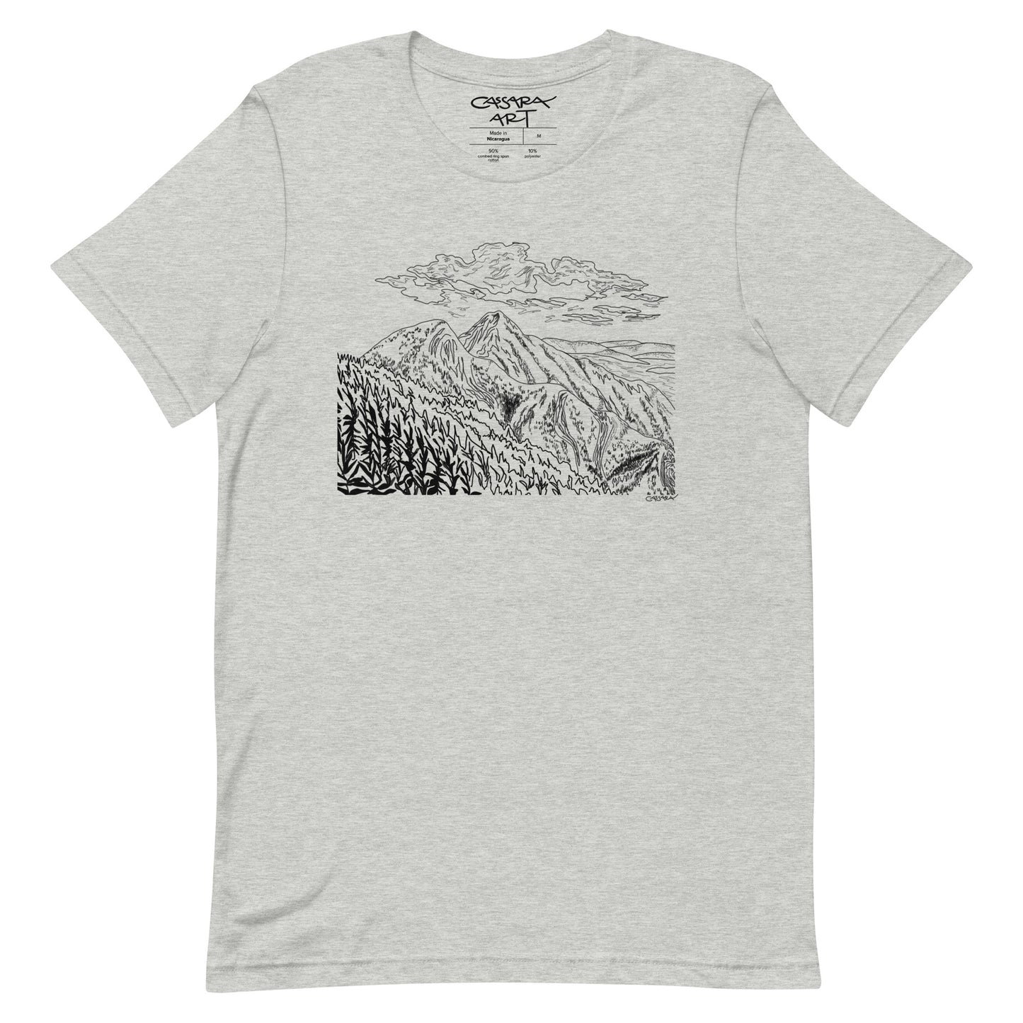 Billowing Mountains Illustration T-Shirt (Unisex)