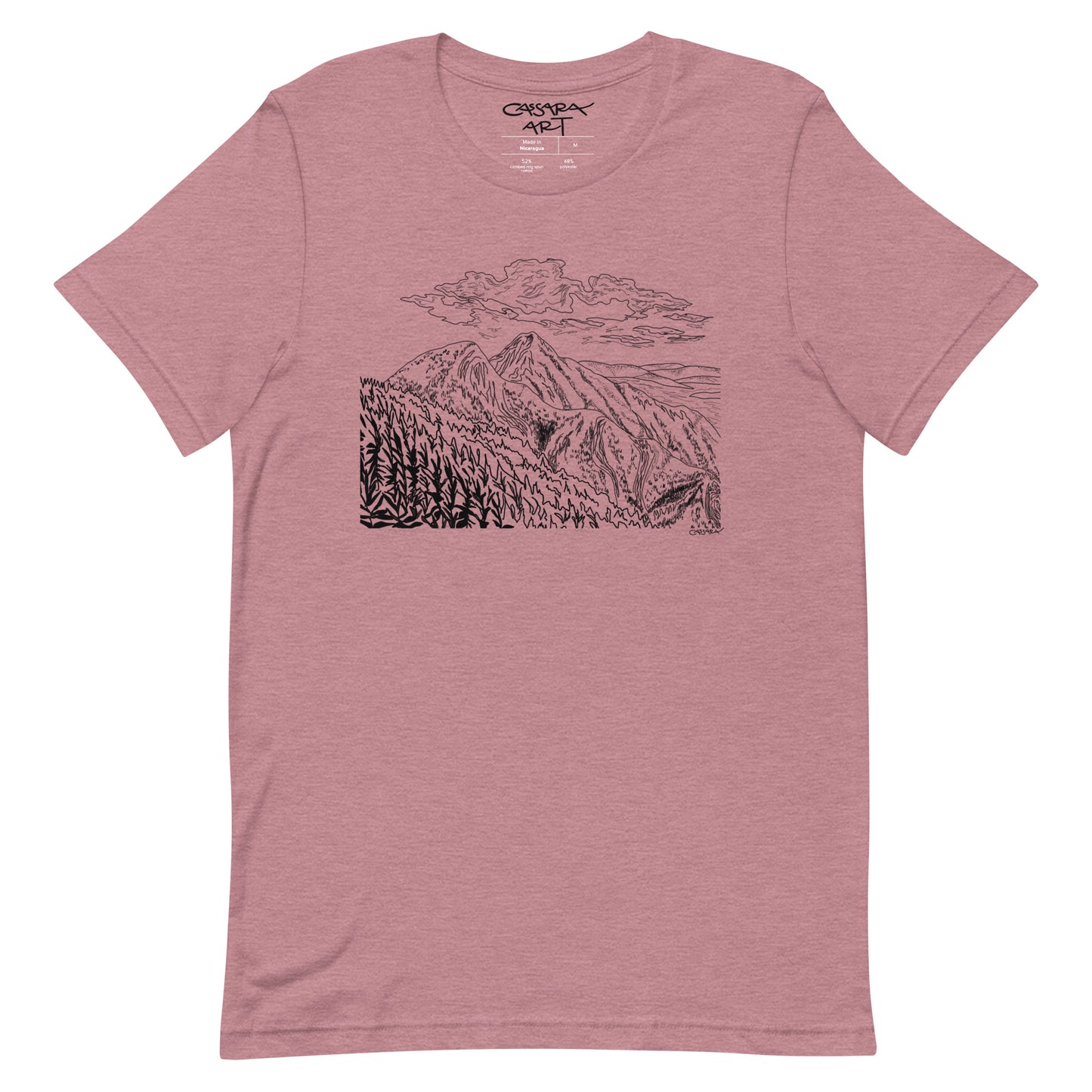 Billowing Mountains Illustration T-Shirt (Unisex)