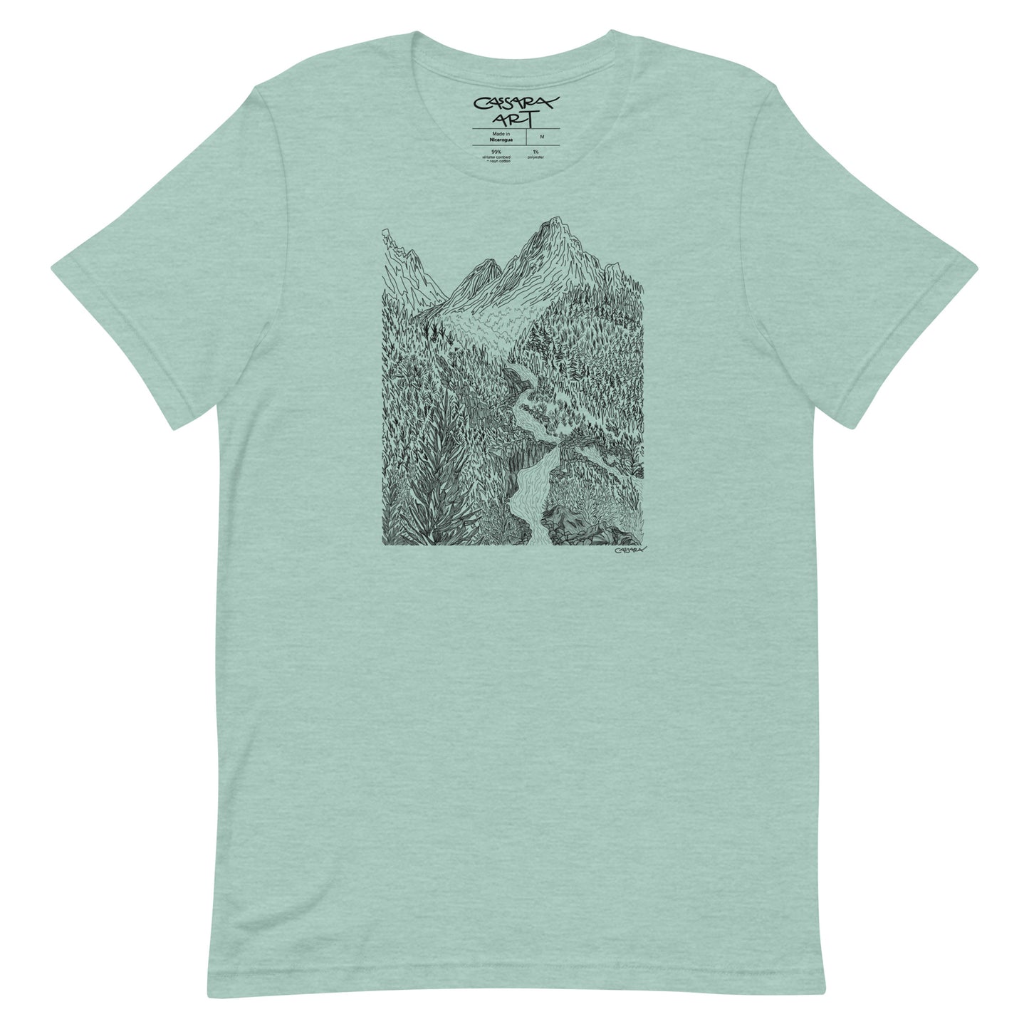 Cascading Mountain Stream T-Shirt (Unisex)
