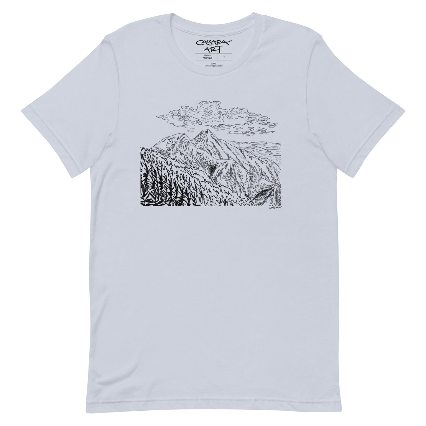 Billowing Mountains Illustration T-Shirt (Unisex)