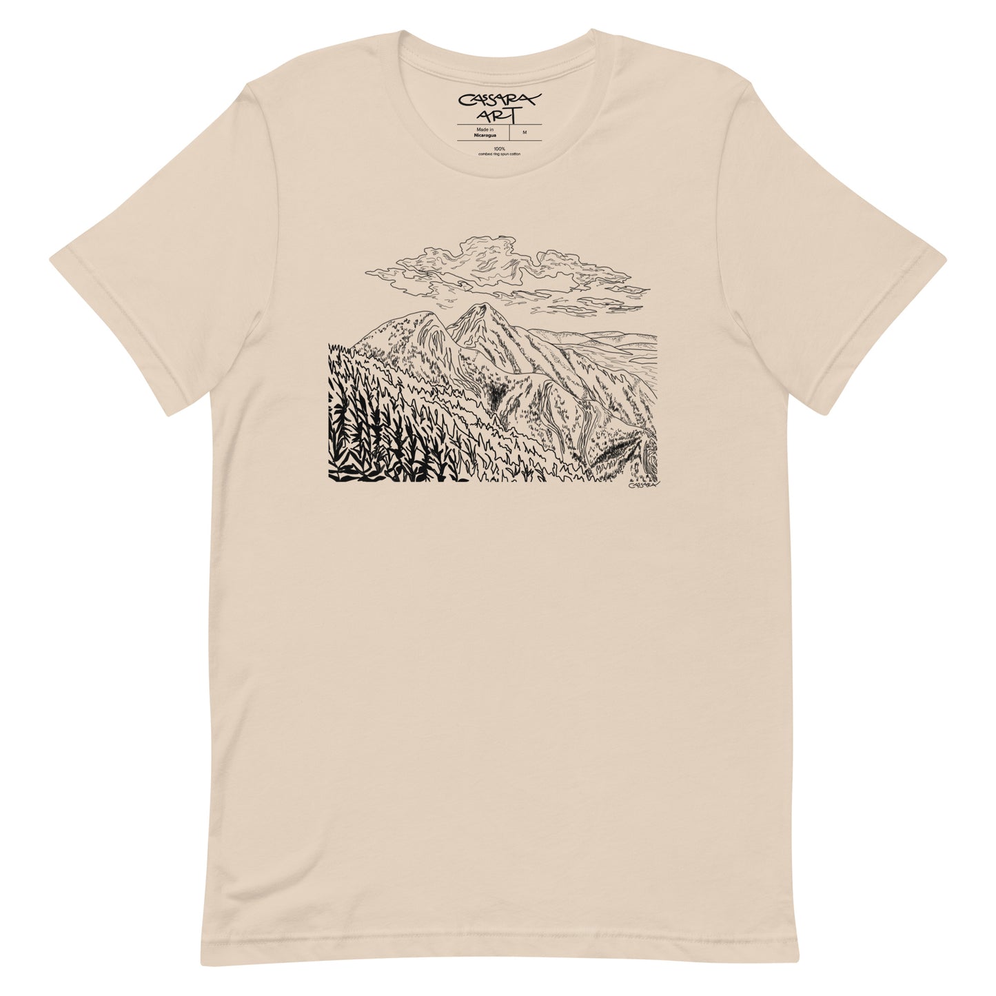 Billowing Mountains Illustration T-Shirt (Unisex)