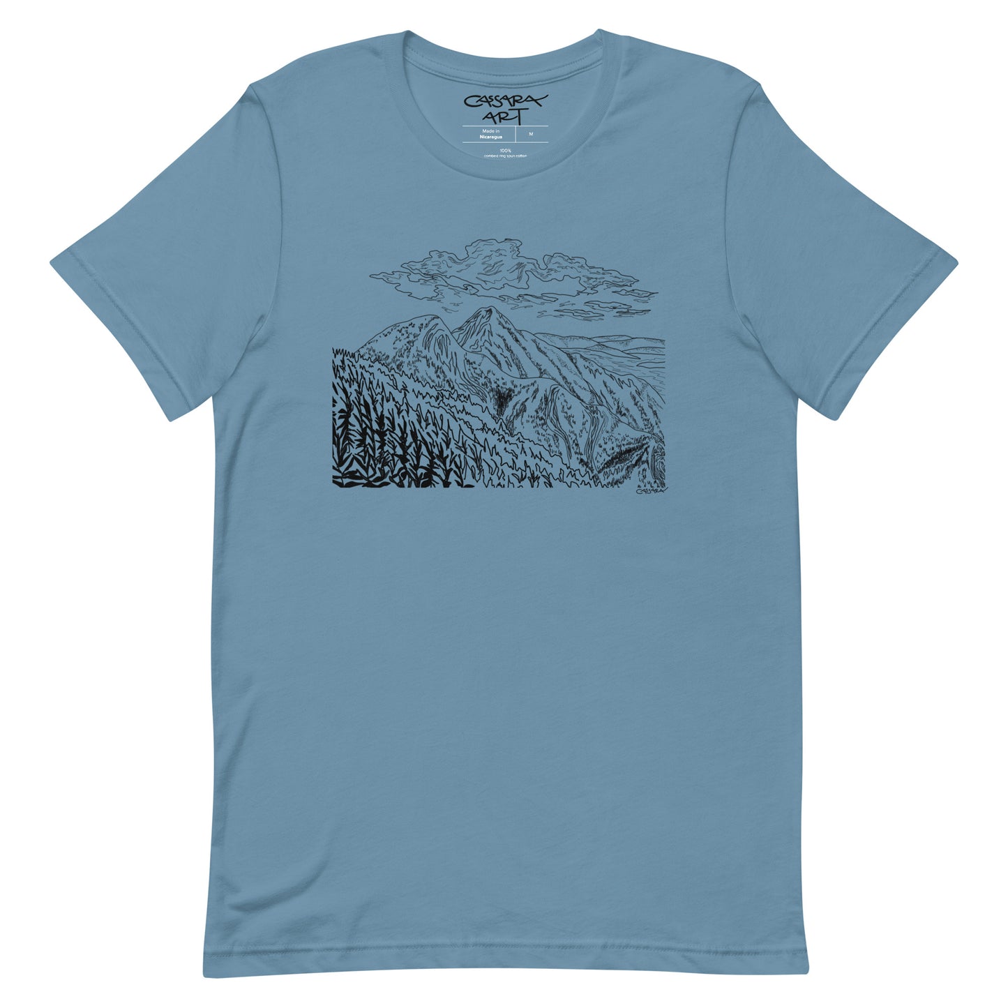 Billowing Mountains Illustration T-Shirt (Unisex)