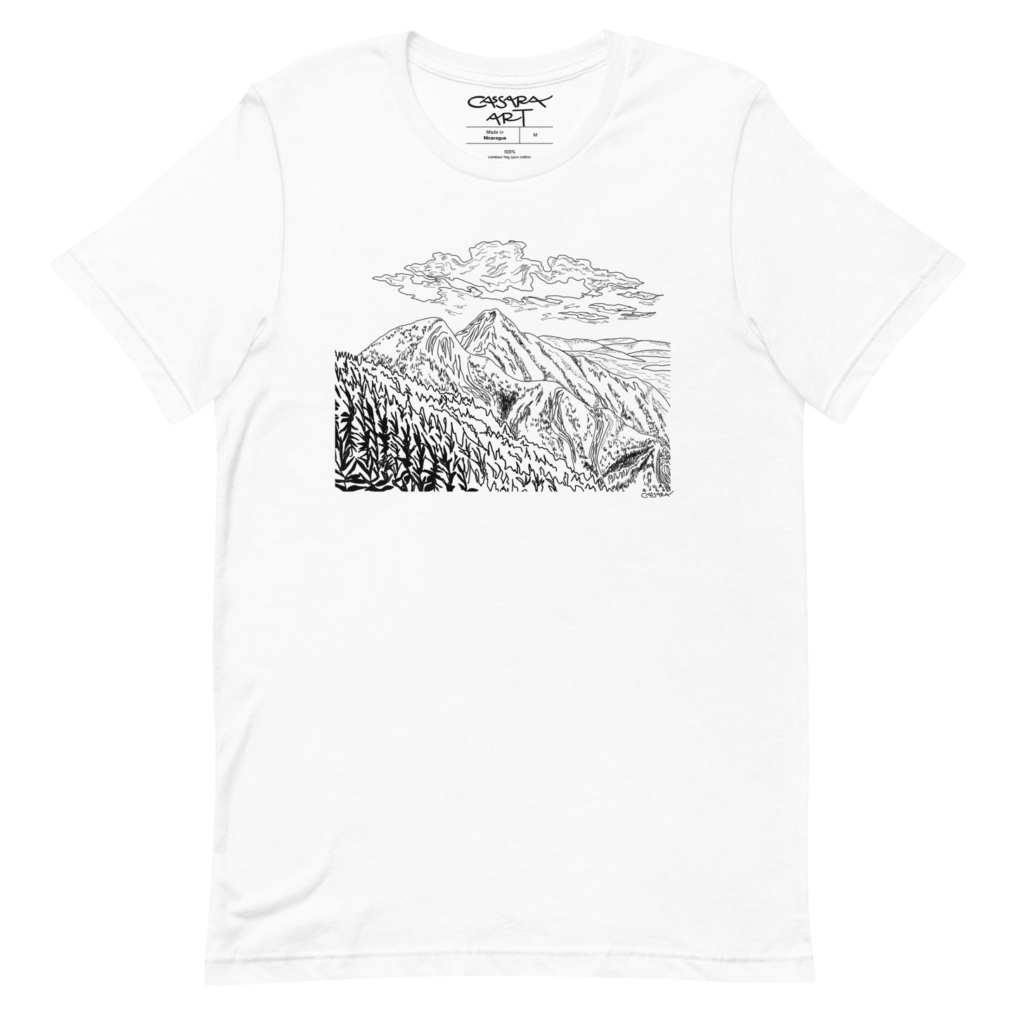 Billowing Mountains Illustration T-Shirt (Unisex)