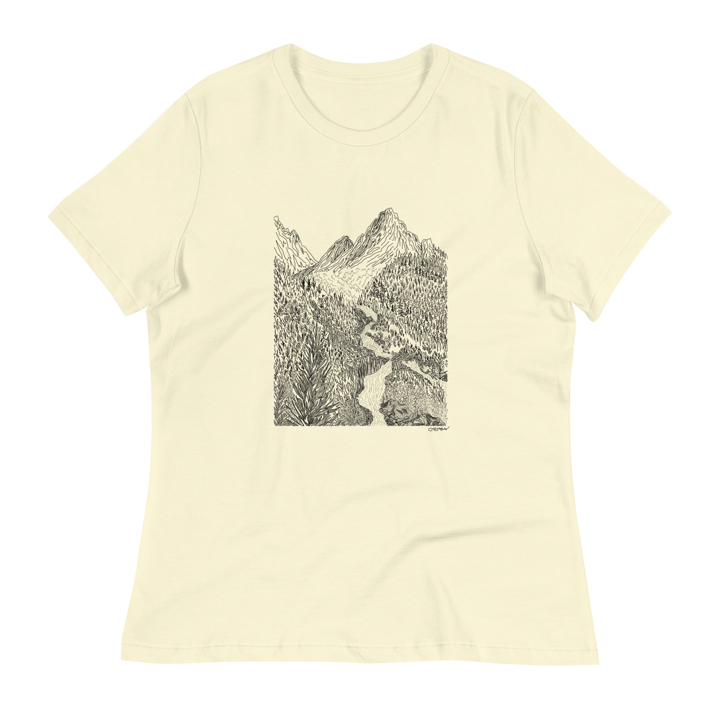 Cascading Mountain Stream T-Shirt (Women's Fit)