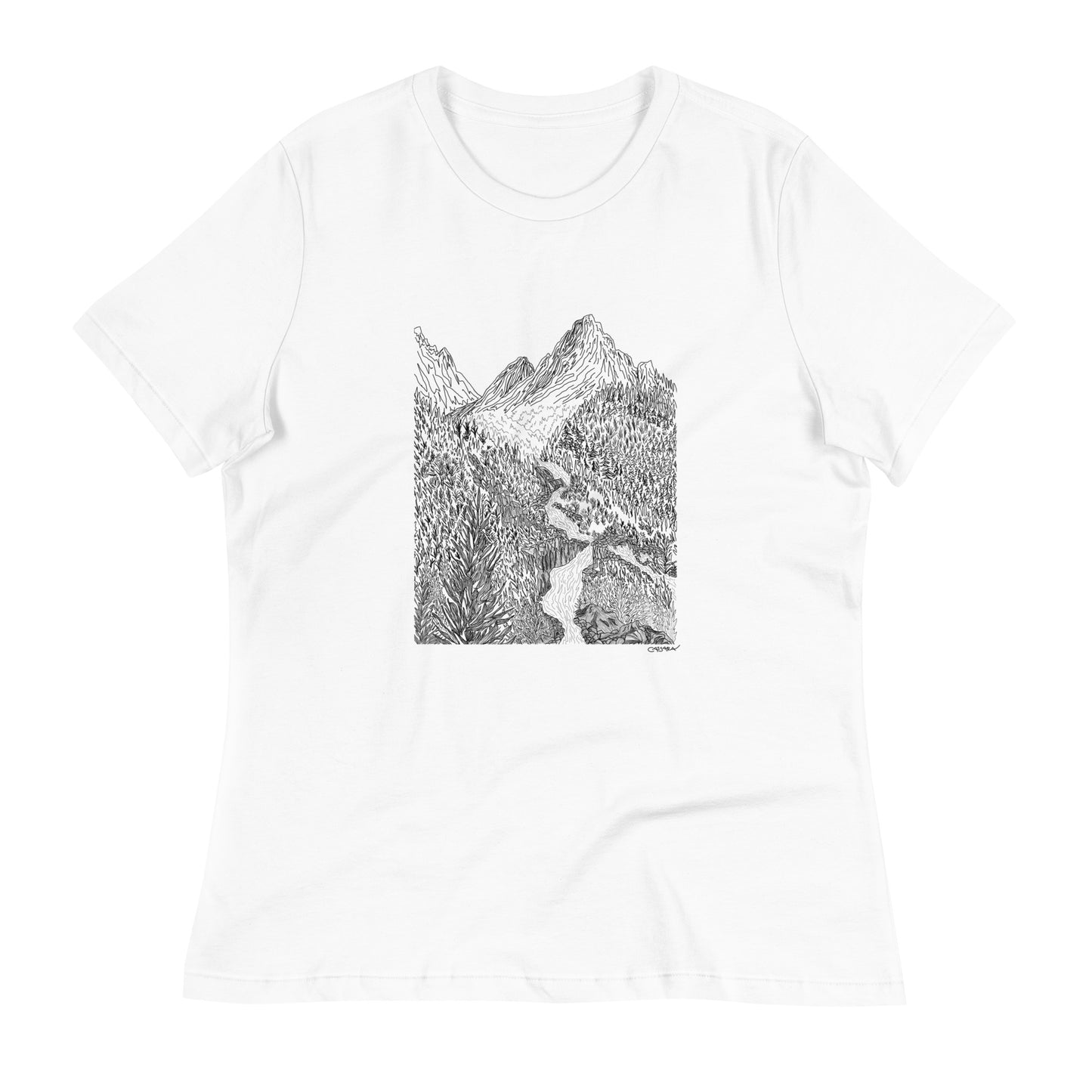 Cascading Mountain Stream T-Shirt (Women's Fit)