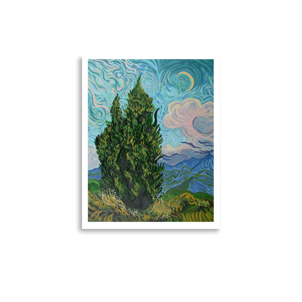 Cassara's Cypresses Fine Art Giclee Print