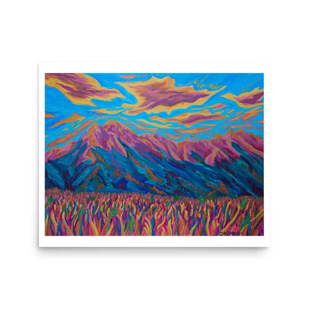 Fall Mountain Glow Fine Art Giclee Print