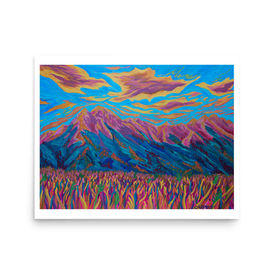 Fall Mountain Glow Fine Art Giclee Print