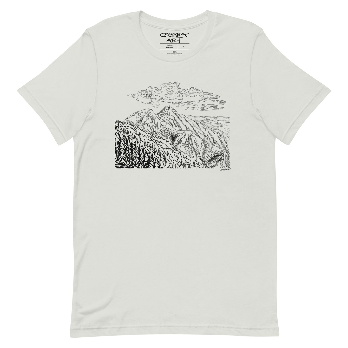 Billowing Mountains Illustration T-Shirt (Unisex)