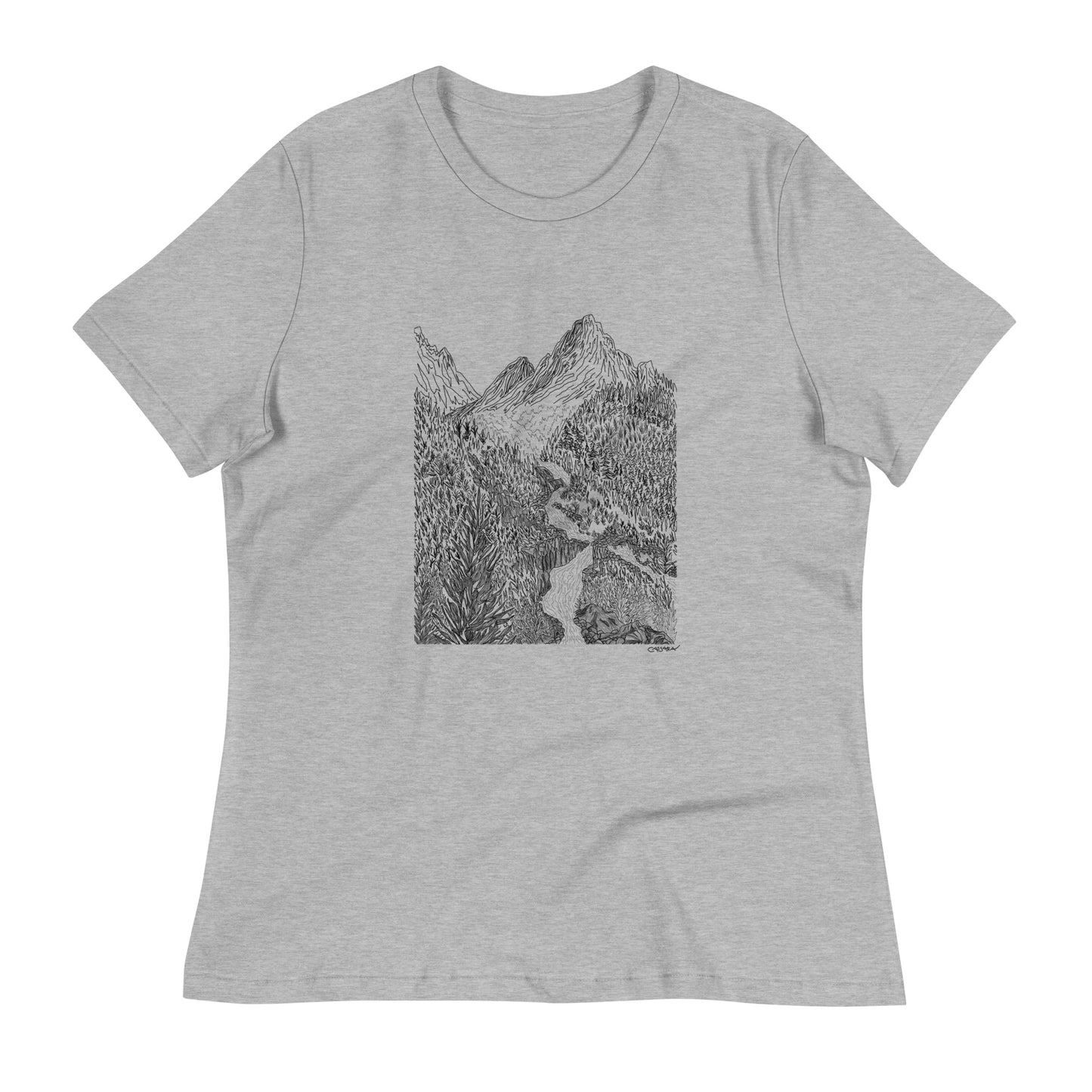 Cascading Mountain Stream T-Shirt (Women's Fit)